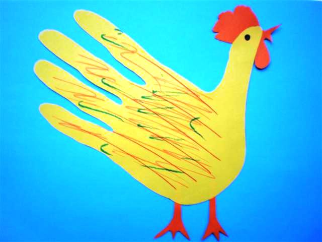 Een kip van hand